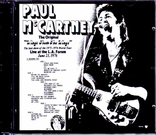 Paul McCartney,Wings ポール・マッカートニー ウイングス/CA,USA 6.23.1976 Upgrade