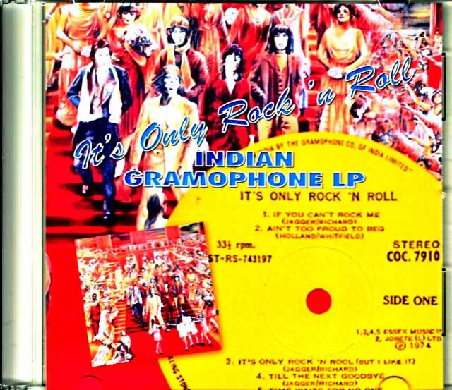 Rolling Stones ローリング・ストーンズ/It's Only Rock 'N Roll Original Indian  Gramophone LP Matrix