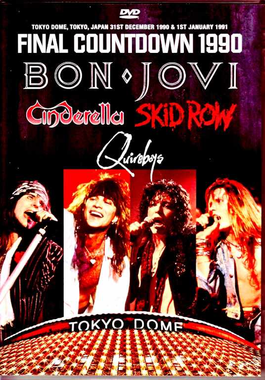 Bon Jovi Cinderella Skid Row Quireboys ボン・ジョヴィ シンデレラ/カウントダウンライブ 1990年  Tokyo