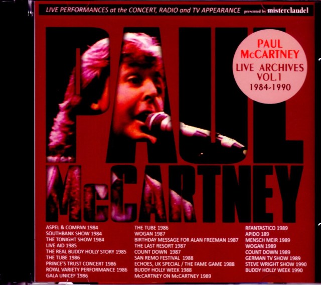 Paul Mccartney ポール マッカートニー Live Archives 1984 1990